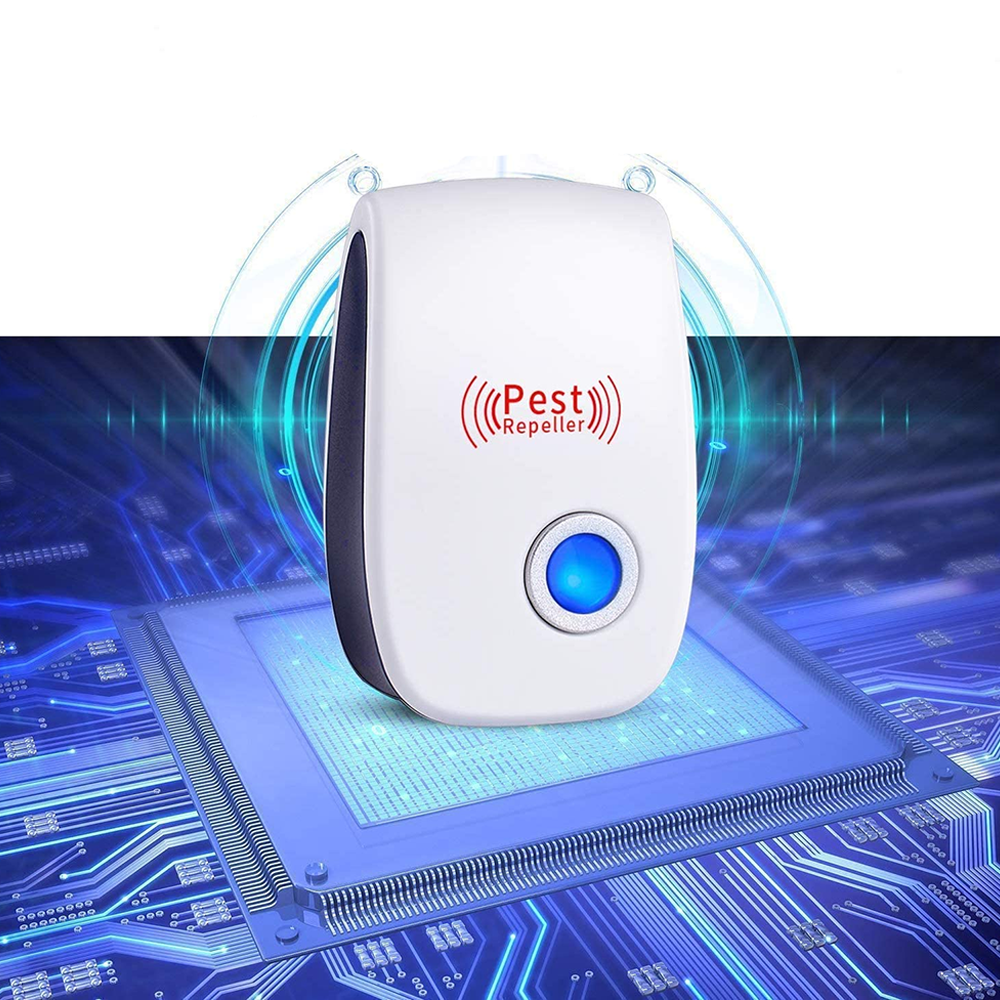 Pest Reject-Gerät mit blauer LED und digitalem Hintergrund