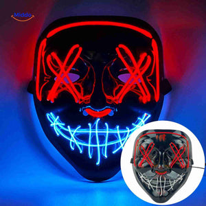 **Phantom Glow LED Maske – Rot und Blau leuchtend – Gruselige Halloween-Maske** Entdecken Sie die Phantom Glow LED Maske, die mit ihrem fesselnden rot-blauen Licht perfekte Grusel-Atmosphäre für jede Halloween-Feier schafft! Diese Maske kombiniert Stil und Schaurigkeit – ideal, um alle Blicke auf sich zu ziehen. Bestellen Sie jetzt auf und sorgen Sie für das ultimative Halloween-Erlebnis!