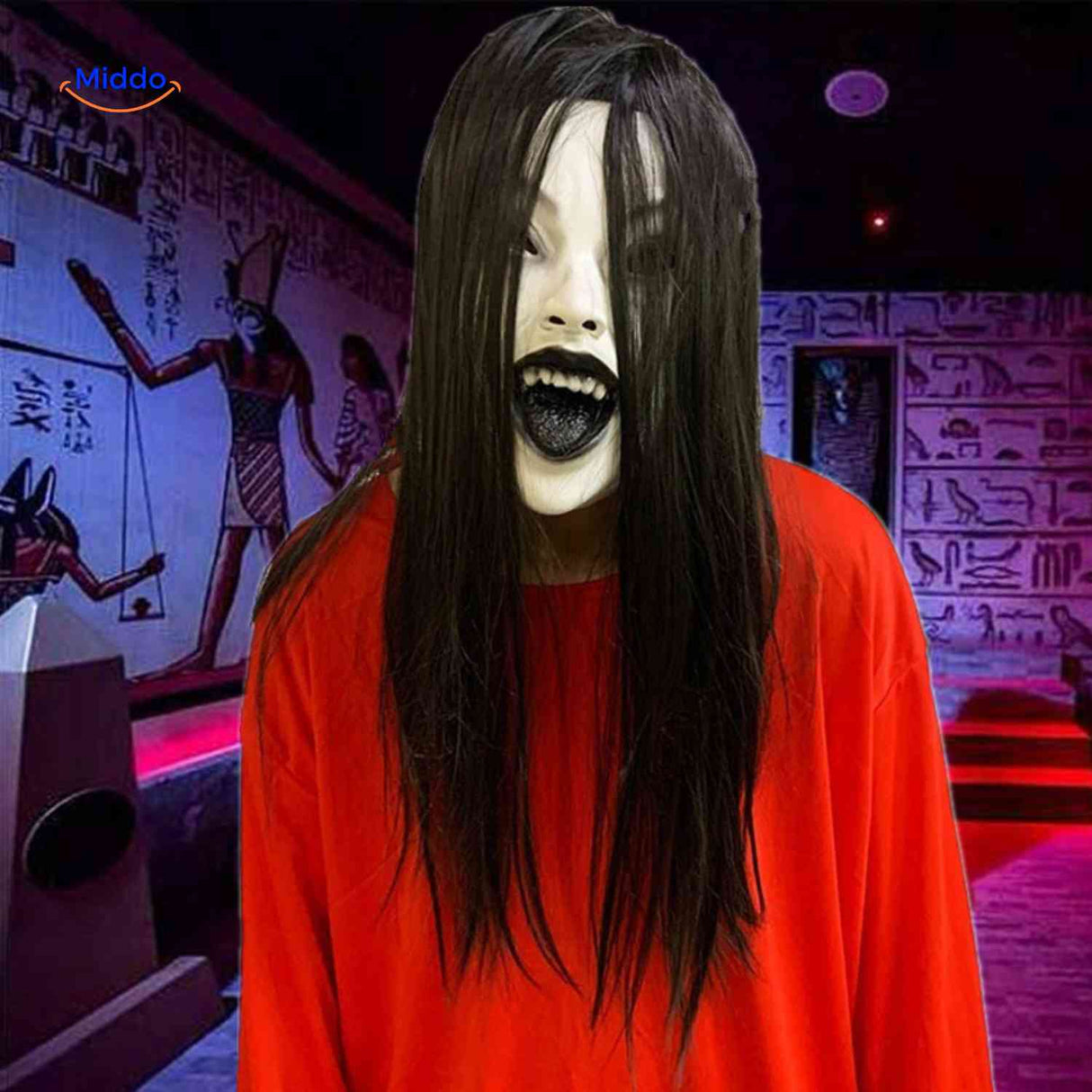 Phantomix Maske – Sportliches, schwarzes Schrei-Monster. Besuchen Sie www.middo.de