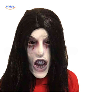 Phantomix Maske – enge, bleiche Vampir-Maske mit blutigen Augen | www.middo.de