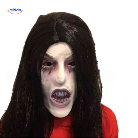 Phantomix Maske – enge, bleiche Vampir-Maske mit blutigen Augen | www.middo.de