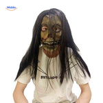 Phantomix Maske – Horror-Zombiemaske mit langen schwarzen Haaren und grünem Gesicht. Besuchen Sie jetzt www.middo.nl!