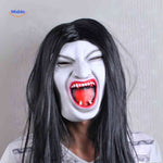 Phantomix Vampir-Maske mit aufgerissenem Mund und scharfen Zähnen – jetzt auf www.middo.de entdecken!