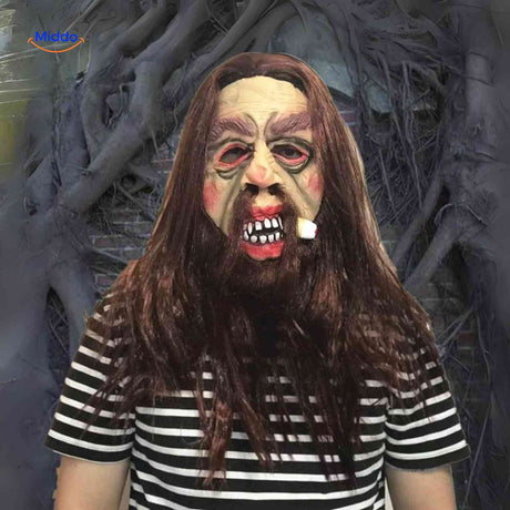 Phantomix Maske - Vernachlässigter Holzfäller-Look mit Kapsel im Mund – www.middo.de