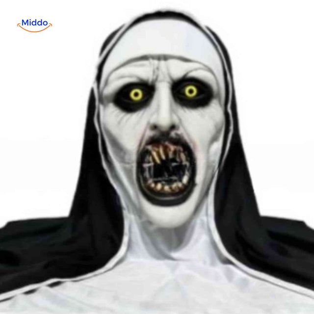 Phantora Nonnenmaske – gruselige Horror-Maske Entdecken Sie unsere Phantora Nonnenmaske, die perfekte Wahl für Ihr nächstes Horror-Event! Egal ob für Halloween, Kostümpartys oder schreckliche Überraschungen, diese Maske sorgt garantiert für Aufregung. Zeigen Sie Ihren Mut und erschrecken Sie Ihre Freunde. Jetzt kaufen und das Grauen erleben!