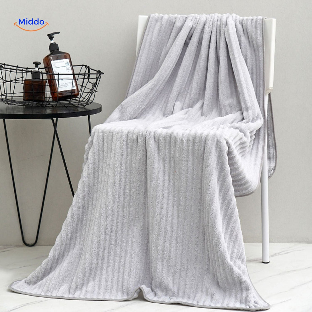 ANANAS-GITTER Badetuch Absorbierend Schnelltrocknend Hochwertiges Material Perfektes Geschenk Blau Middo