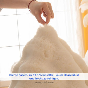 Nahaufnahme der dichten fusselfreien Plushy Fasern