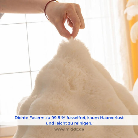 Nahaufnahme der dichten fusselfreien Plushy Fasern