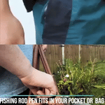 PocketPro™ Angelrute – Passt in deine Tasche, ideal für Reisen, Camping und spontane Angelmomente