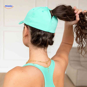 ponylite Tier Rückseite mintgrüner Kappe mit Haaröffnung Schwanzstil