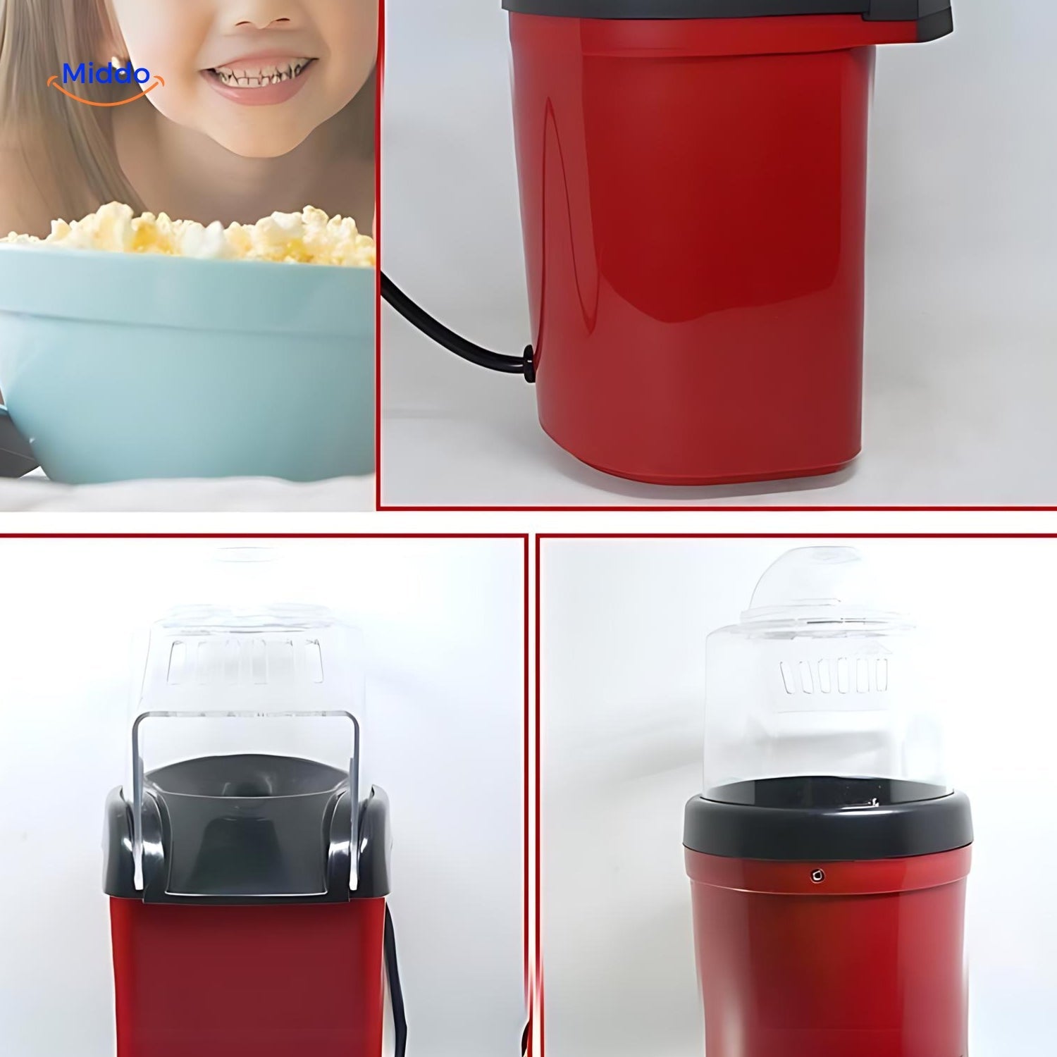 Poppro™ Mini Elektrische Popcornmaschine Kompakte Gestaltung und Funktionen