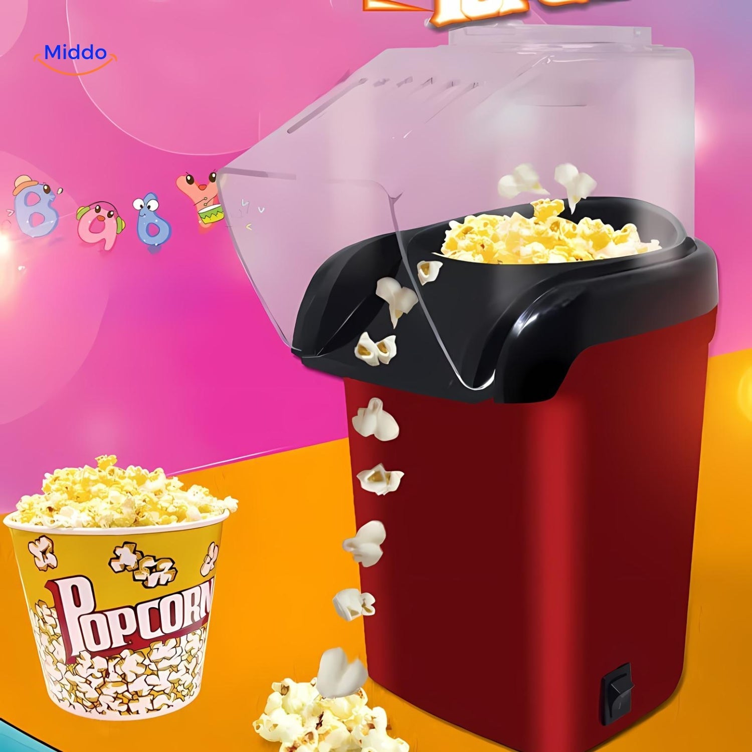 Poppro™ Mini Elektrischer Popcornmaker mit Popcorn