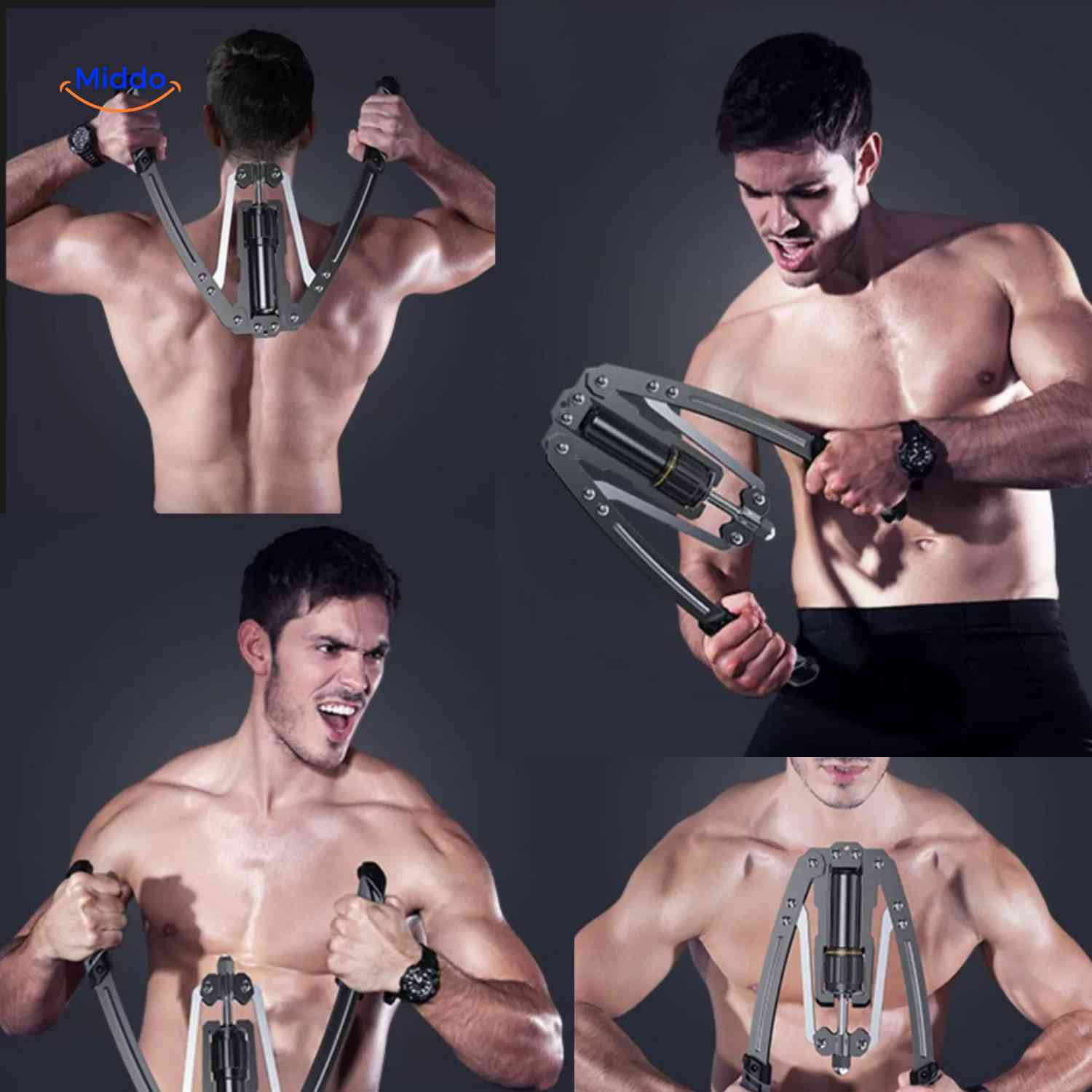 powerflex arm trainer meerdere oefeningen gebruik www.middo.nl