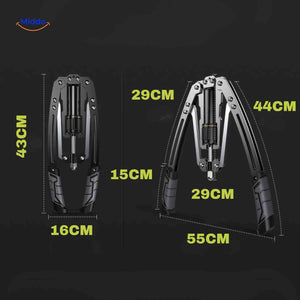 PowerFlex Arm Trainer, zusammenklappbar, Abmessungen des Armtrainers