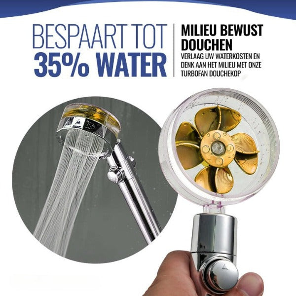 Kraftvoller Duschkopf spart bis zu 35% Wasser