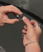 Timevera Silberne Ringuhren mit verstellbarem Armband - www.middo.de