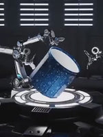 HydroFold Badewanne futuristisches Design Roboterarm Produktion
