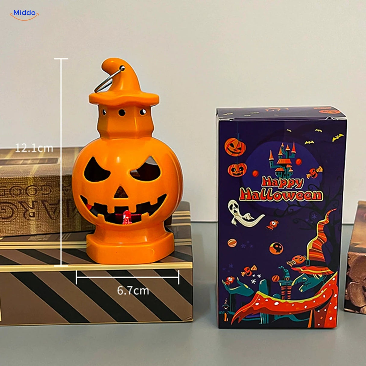 PumpkinGlow™ Hexenhut | 7-Farben-LED, tragbare Halloween-Laterne