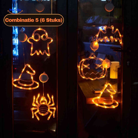 Verleihen Sie Ihrem Halloween mit unserem Pumpkoglow Lampenlichtschlauch eine gruselige Atmosphäre! Dieses Set umfasst 6 dekorative Elemente: Kürbis, Spinne, Fledermaus, Gespenst, Hexenhut. Ideal für Ihre Fensterdekoration! Gestalten Sie Ihre Halloween-Feier unvergesslich! Holen Sie sich jetzt die Pumpkoglow Halloween Lichterdekoration und setzen Sie Akzente in Ihrem Zuhause! Jetzt entdecken!