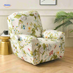 reclinex Bankbezüge Blumenmuster auf hellcremefarbenem Hintergrund Stretch-Sesselbezug www.middo.nl