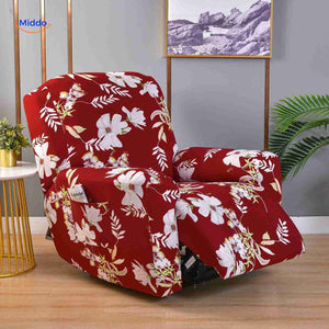 reclinex Bankbezüge rot mit weißen Blumen romantischer Sesselbezug www.middo.de