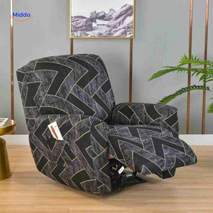 reclinex bankhülsen schwarz mit goldenen Chevron-Streifen Luxus-Stretchhüllen www.middo.de