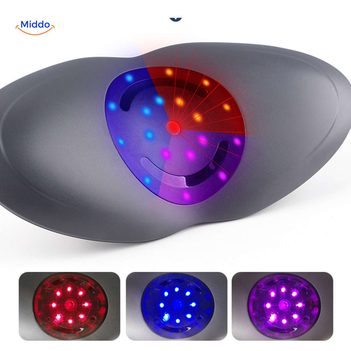 relaxacore Massager mit mehrfarbiger Lichttherapie für tiefe Muskelentspannung www.middo.de