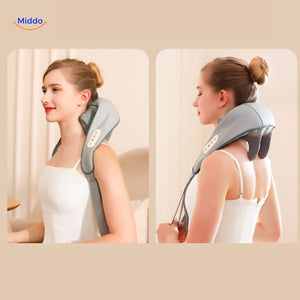 Relaxpro Massagegerät grau mit Benutzer