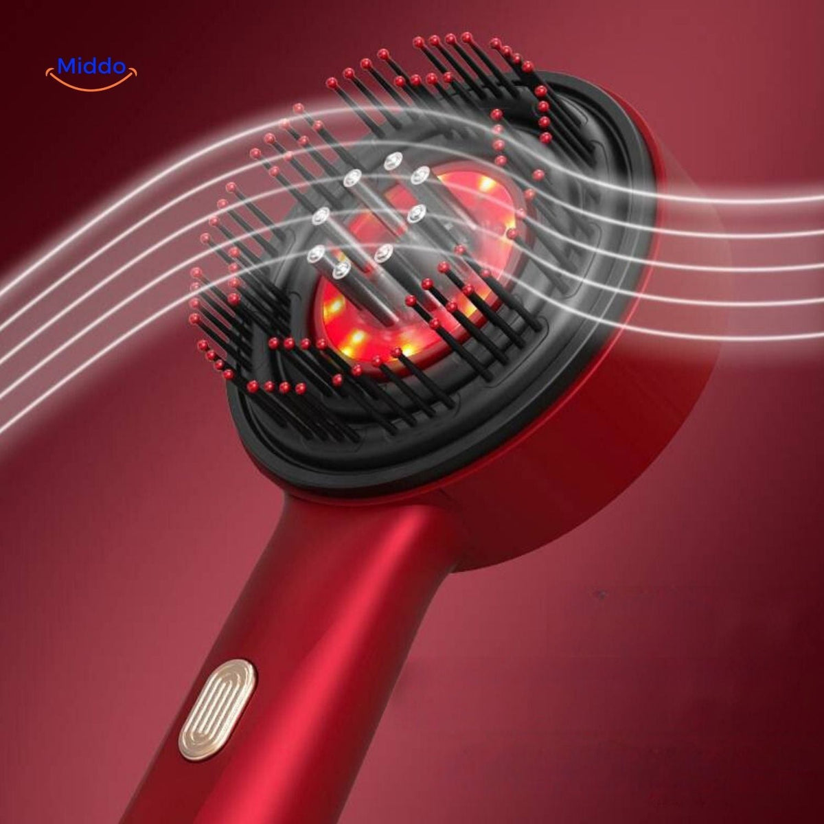revitaglow™ Kamm für kraftvolle Rotlichtmassage mit Kopfhautstimulation