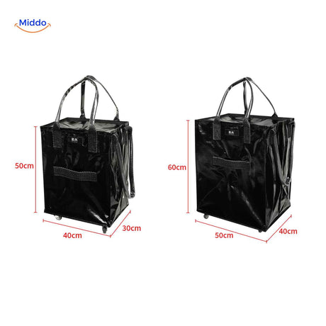 rollexa Trolley-Tasche in 2 Größen mit Abmessungen für den Einkauf und Wäsche