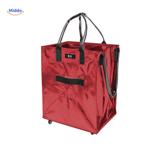 rollexa Trolleytasche rot leichtgewichtig mit Griffen und Rollen
