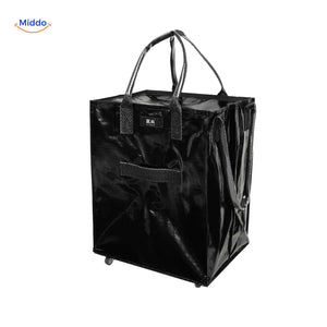 rollexa Trolley Tasche Schwarz mit Rollen Wasserdicht Faltbar