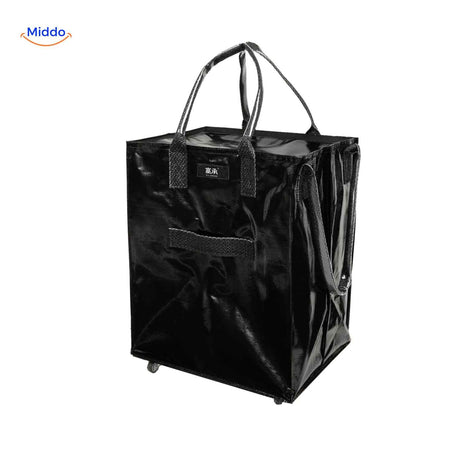 rollexa Trolley Tasche Schwarz mit Rollen Wasserdicht Faltbar