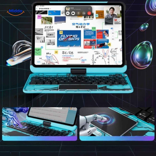 rotapad Tastaturhülle interaktive Bluetooth Tastatur iPad Hülle