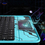 rotapad Tastaturhülle Hightech Touchpad mit blauer Schaltkreisdesign www.middo.de