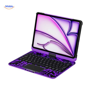 Rotapad Tastaturhülle lila Bluetooth Tastatur mit iPad Halter