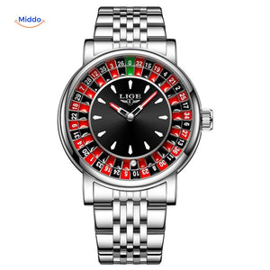 Roulettix Uhr mit Silbernem Metallarmband - www.middo.de