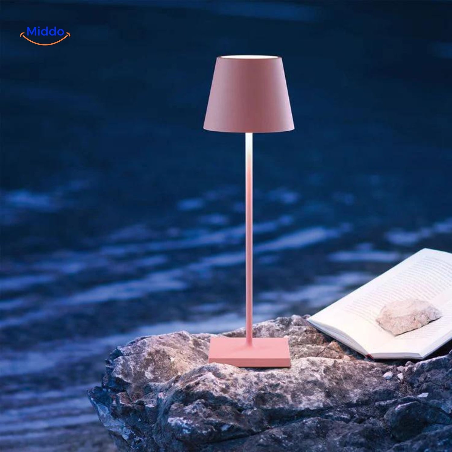 Rosa kabelloses Lumiset LED Tischlampe