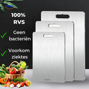 SafeCut™ Edelstahl Schneidebrett | Hör auf, Mikroplastik und Bakterien zu essen!