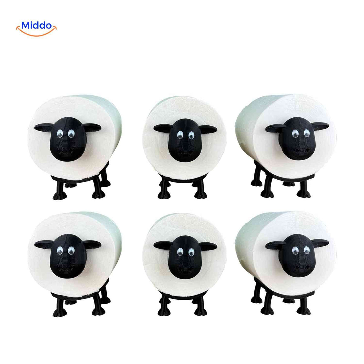 sheeproll Halterset von 6 Schaf WC-Rollenhaltern lustig und praktisch www.middo.de