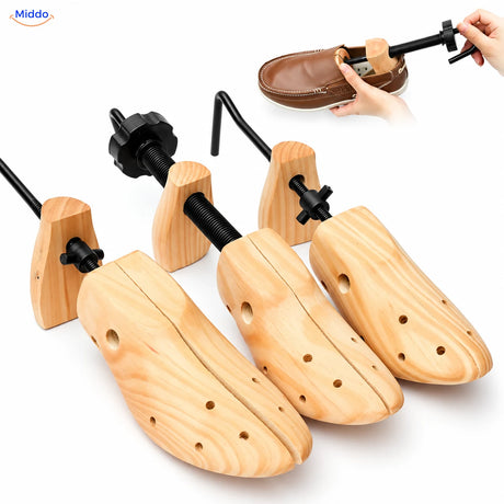 Verstellbarer ShoeStretcher Pro Schuhdehner aus Holz.
