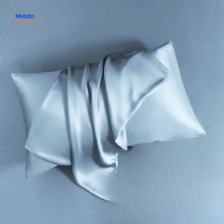 Silkora Kissenbezug Blau Satin – Kissenbezug von www.middo.de