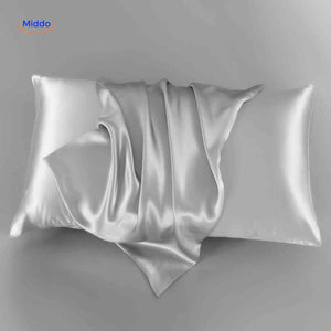 Silkora Kissenbezug in Grau-Blau aus Satin – Jetzt entdecken auf www.middo.de