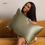 Silkora Kissenbezug in Olivgrün – Satin Kissenbezug kaufen bei www.middo.de