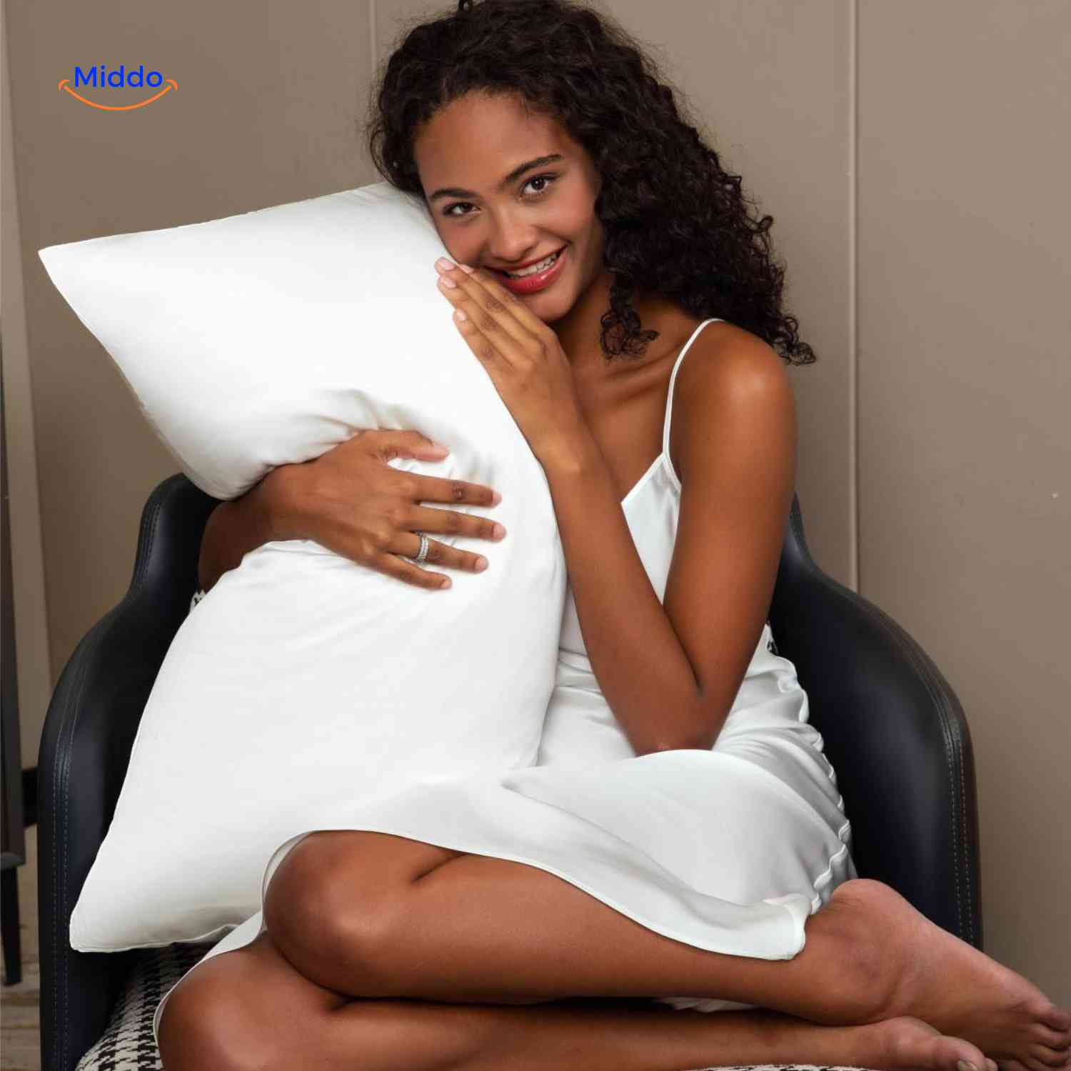 Silkora Kissenbezug Weiß Satin - www.middo.de