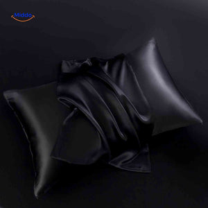 Silkora Kissenbezug Schwarz Satin – Kissenbezug von www.middo.de