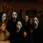 Skullora-Masken: Gruppenfoto vom Halloween-Fest verkleiden Sie sich stilvoll! Besuchen Sie www.middo.de