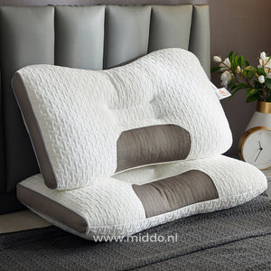 DreamGuard Pro Nackenstützkissen in einem schön eingerichteten Schlafzimmer