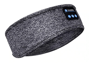 Sleepband grau mit Bluetooth-Steuerelementen und waschbarem Stoff