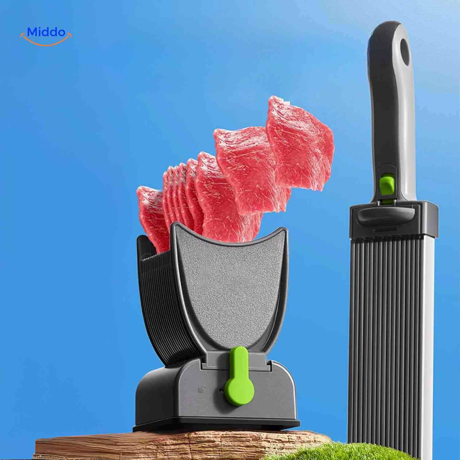 slicora Fleischschneider Dünne Fleischescheiben Schneider mit Griff www.middo.de